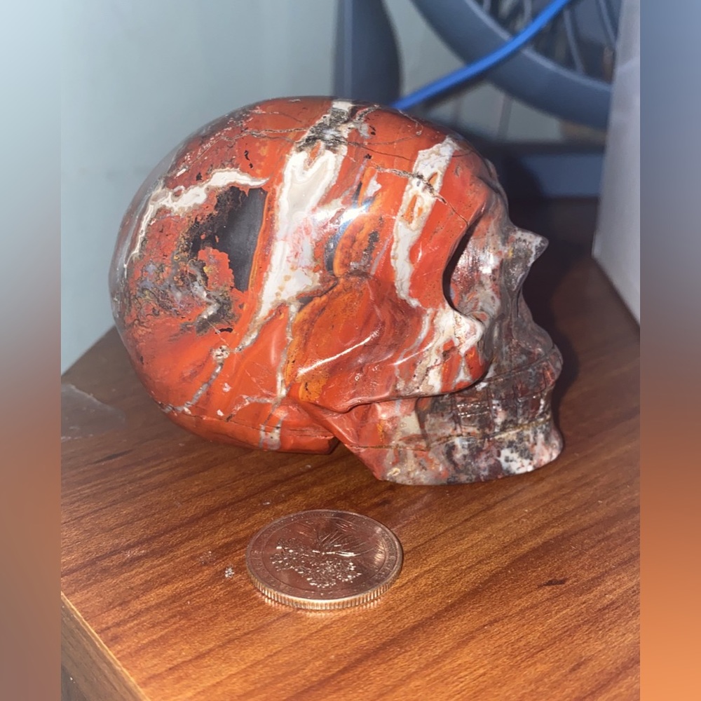 Red Jasper Skull